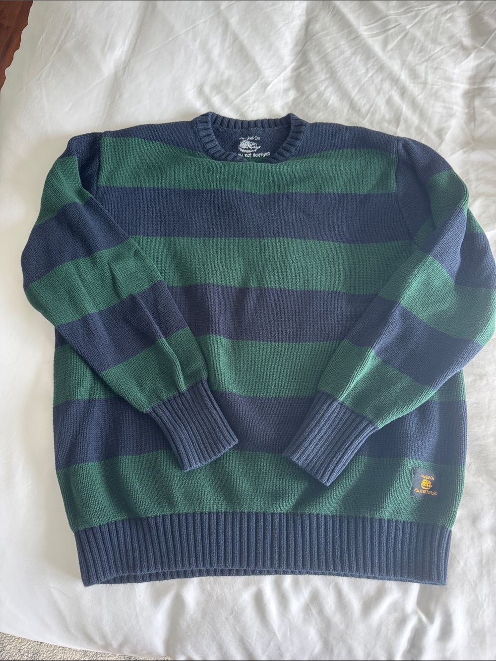 Brandy Melville Men's Crewneck Striped Sweater - yellow rat bast*rd brand